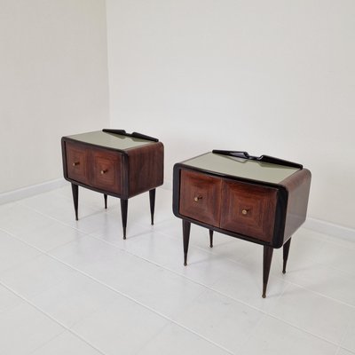 Bedside Tables or Nightstands in the style of Ico Parisi, Italy, 1958, Set of 2-RQL-2031568