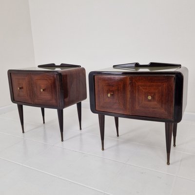 Bedside Tables or Nightstands in the style of Ico Parisi, Italy, 1958, Set of 2-RQL-2031568