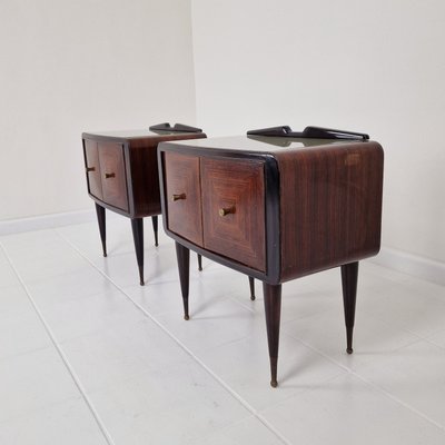 Bedside Tables or Nightstands in the style of Ico Parisi, Italy, 1958, Set of 2-RQL-2031568