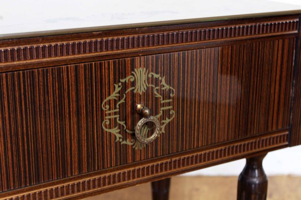 Bedside Tables with Macassar Ebony Veneer, Italy, 1970s, Set of 2-BQF-1807002