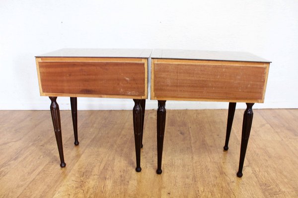 Bedside Tables with Macassar Ebony Veneer, Italy, 1970s, Set of 2-BQF-1807002