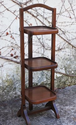 Beech 3-Tier Folding Side Table, 1970s-KNM-856075