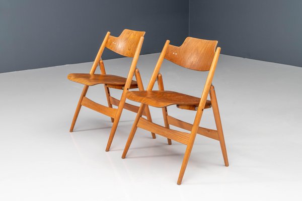 Beech and Plywood Folding Chairs by Egon Eiermann for Wilde & Spieth, 1952-ITV-1299146