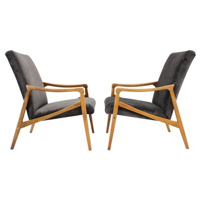 Beech Armchairs, Czechoslovakia, 1960s-TZ-1364717