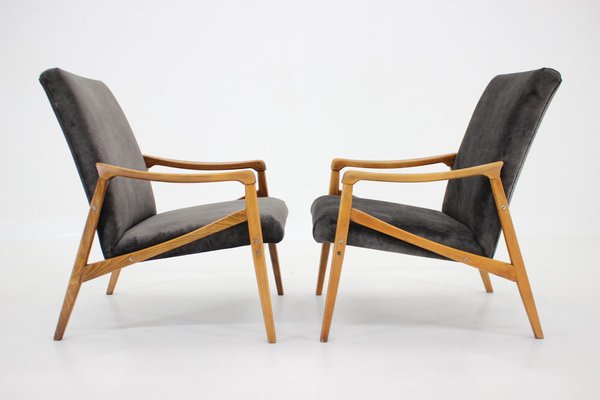 Beech Armchairs, Czechoslovakia, 1960s-TZ-1364717