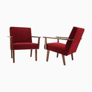 Beech Armchairs, Czechoslovakia, 1960s, Set of 2-TZ-1172578