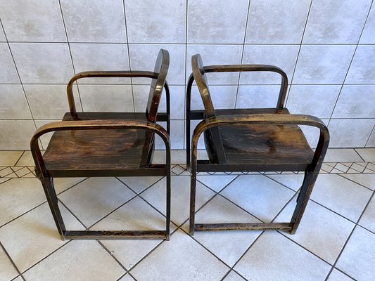 Beech Armchairs from Tatra, Czech Republic, 1930s, Set of 2-CZ-1789307