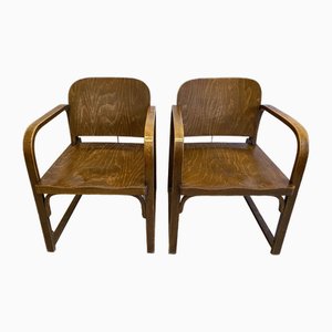 Beech Armchairs from Tatra, Czech Republic, 1930s, Set of 2-CZ-1789303