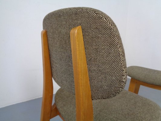 Beech Chair & Stool, 1960s, Set of 2-RDW-839616