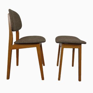 Beech Chair & Stool, 1960s, Set of 2-RDW-839616