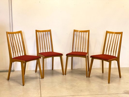 Beech Chairs, 1960s, Set of 4-NPC-1229204