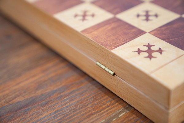 Beech Chessboard with Box, 1950-KNM-1763142