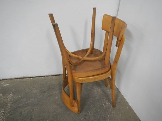 Beech Dining Chairs, 1950s, Set of 4-WWQ-1783406