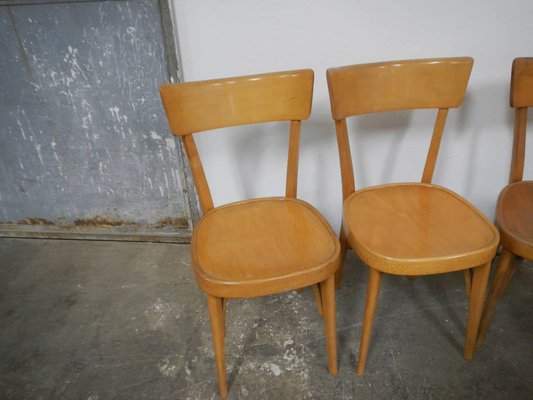 Beech Dining Chairs, 1950s, Set of 4-WWQ-1783406