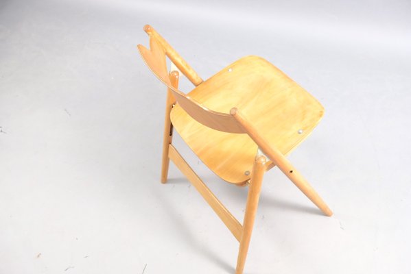 Beech Model SE18 Folding Chair by Egon Eiermann for Wilde+Spieth, 1960s-CIP-623043