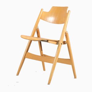 Beech Model SE18 Folding Chair by Egon Eiermann for Wilde+Spieth, 1960s-CIP-623043