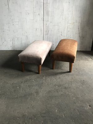 Beech Ottomans, 1960s, Set of 2-OXJ-569064