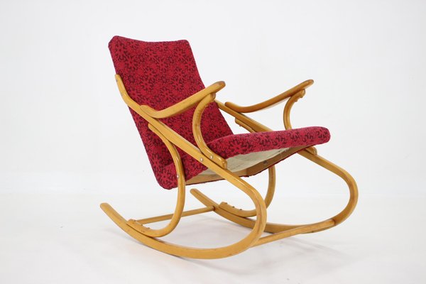 Beech Rocking Chair attributed to Ton from Thonet, Czechoslovakia, 1970s-TZ-1394193