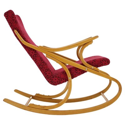 Beech Rocking Chair attributed to Ton from Thonet, Czechoslovakia, 1970s-TZ-1394193