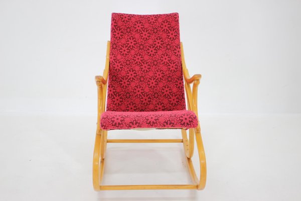 Beech Rocking Chair attributed to Ton from Thonet, Czechoslovakia, 1970s-TZ-1394193