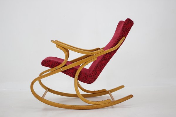 Beech Rocking Chair attributed to Ton from Thonet, Czechoslovakia, 1970s-TZ-1394193