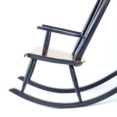 Beech Rocking Chair by Varjosen Puunjalostus, Finland, 1960s-UL-1396424