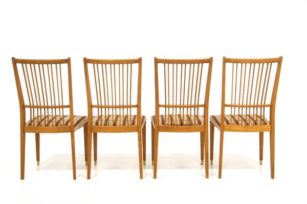 Beech Side Chairs, Sweden, 1960s, Set of 4-GEK-1351239