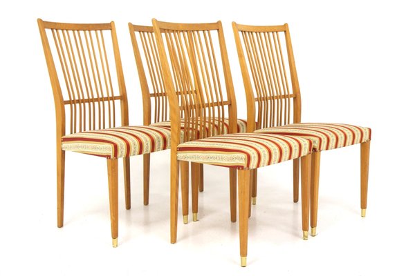 Beech Side Chairs, Sweden, 1960s, Set of 4-GEK-1351239