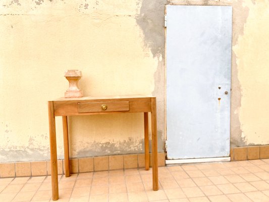 Beech Slab Table, Italy, 1950s-OAQ-1417585