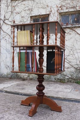 Beech Swivel Bookcase, 1950s-KNM-888173