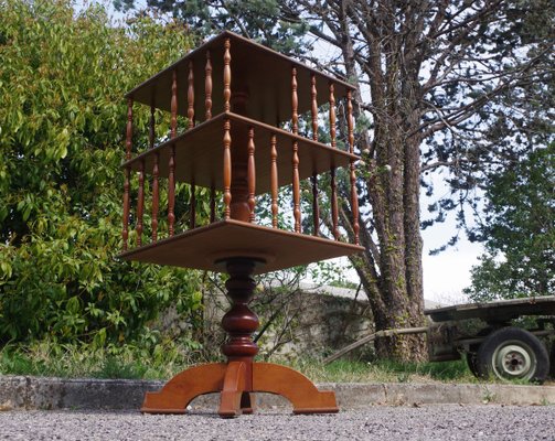 Beech Swivel Bookcase, 1950s-KNM-888173