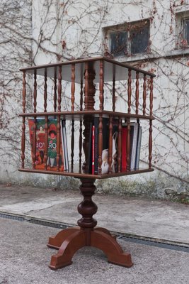 Beech Swivel Bookcase, 1950s-KNM-888173