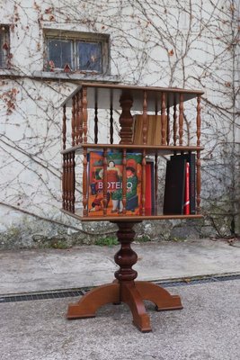 Beech Swivel Bookcase, 1950s-KNM-888173