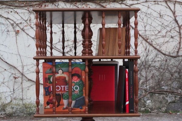 Beech Swivel Bookcase, 1950s-KNM-888173