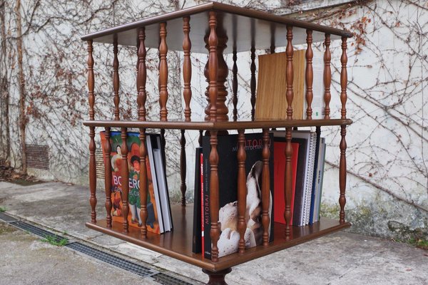 Beech Swivel Bookcase, 1950s-KNM-888173