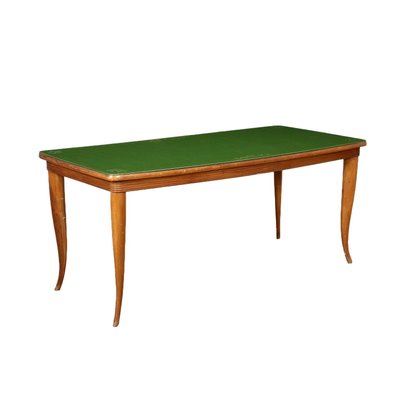 Beech Table with Back-Treated Glass, Italy, 1940s-VMM-1079142