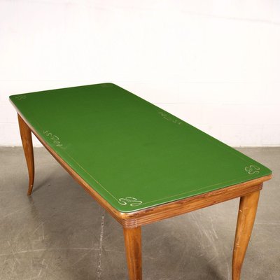 Beech Table with Back-Treated Glass, Italy, 1940s-VMM-1079142