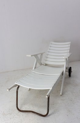 Beech Transat Deck Chair or Patio Lounger, France, 1960-RIU-1263702