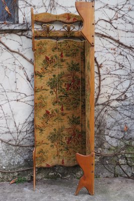 Beech & Velvet Corner Coat Rack, 1950s-KNM-863140