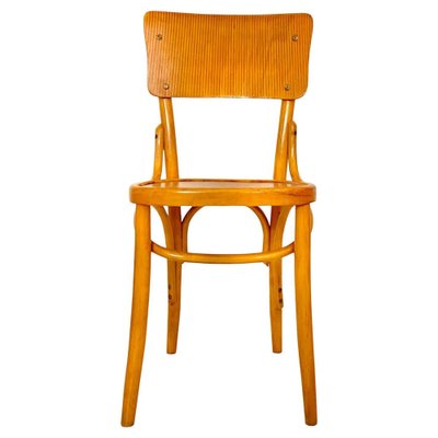 Beech Wood Bistro Chairs, Italy, 1950s, Set of 6-TOI-2043917