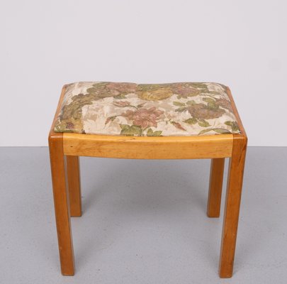 Beech Wood Foot Stool, Dutch, 1950s-GCG-2024695