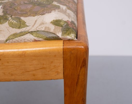 Beech Wood Foot Stool, Dutch, 1950s-GCG-2024695