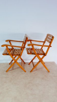 Beech Wood Garden Armchairs by Sollinger, Germany, 1940, Set of 2-KK-1240994