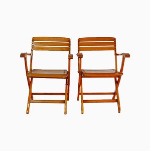 Beech Wood Garden Armchairs by Sollinger, Germany, 1940, Set of 2-KK-1240994