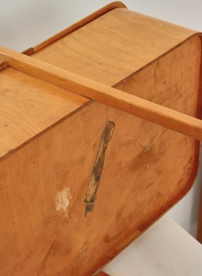 Beechwood and Leather Sewing Box attributed to Søren Hansen for Fritz Hansen, Denmark, 1933-WRF-1411167