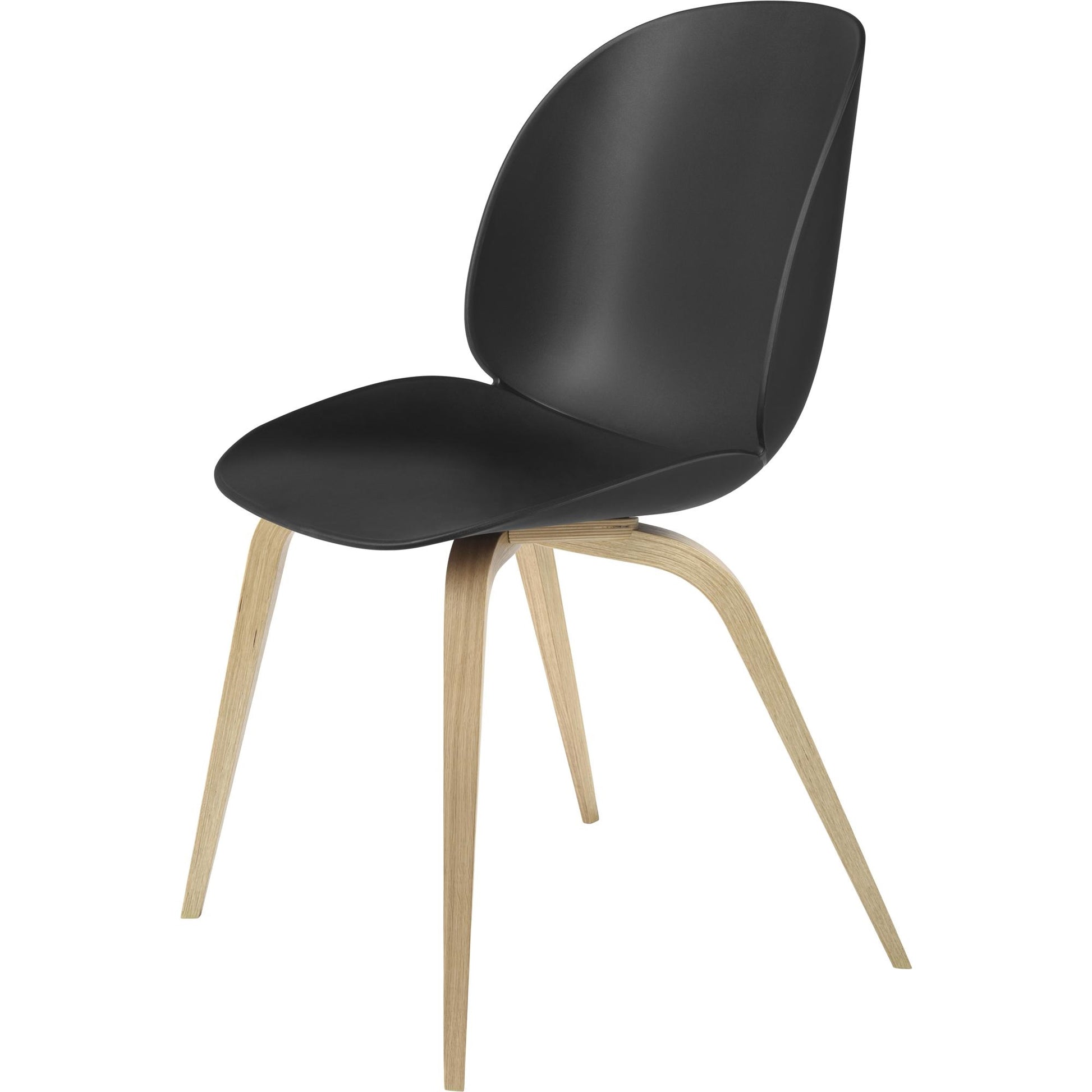 Beetle Dining Chair Wooden Base Oak Semi Matt by GUBI #Oak Semi Matt/ Black