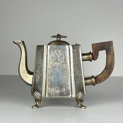 Beginning of the 20th Century Silver Plated Teapot by Queen Victoria Sheffield, England, 1890s-WQC-2022447