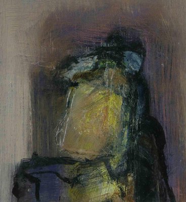 Behçet Safa, Abstract Figure, Oil on Canvas, 1960s-ZCI-1788905