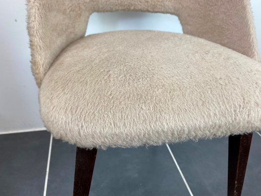 Beige Barrel Chair with Compass Feet, 1960s-ZYJ-1268552