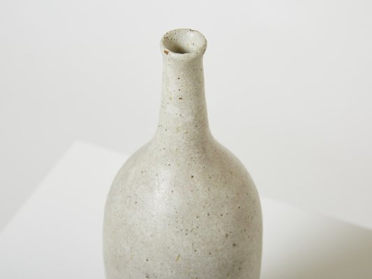 Beige Brown Glazed Stoneware Ceramic Vase from Bruno Gambone, 1970s-YJA-1401194